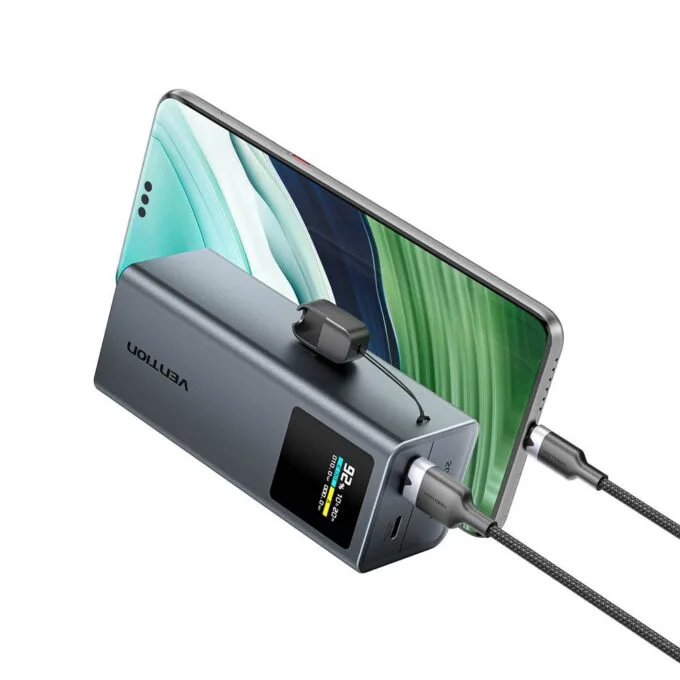 Vention MA Powerbank 20000mAh 100W 2xUSB-C 1xUSB-A TFT Display +100W Cable FKCH0 — image 3