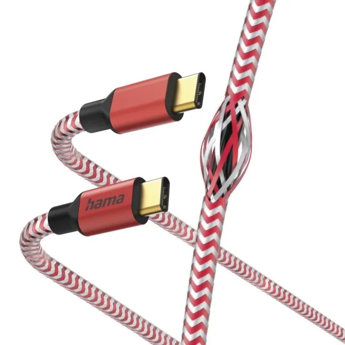 HAMA CARBING/DATA “REFLECTED“, USB Type-C - USB Type-C 1,5m, RED — image 4