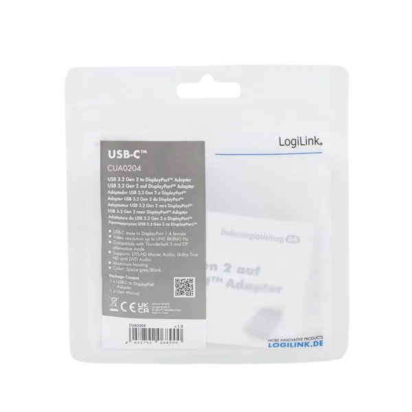 LogiLink USB 3.2 USB-C (M) - Displayport (F) 8K — image 4