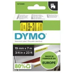 DYMO D1 Standard - Black on Yellow - 19mm label-making tape