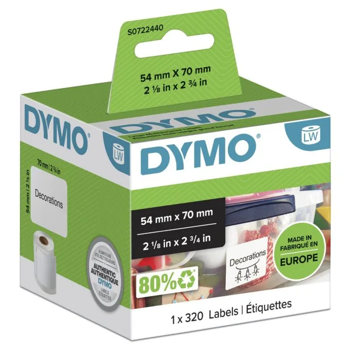 DYMO LW - Multi-Purpose Labels - 54 x 70 mm - S0722440 — image 1