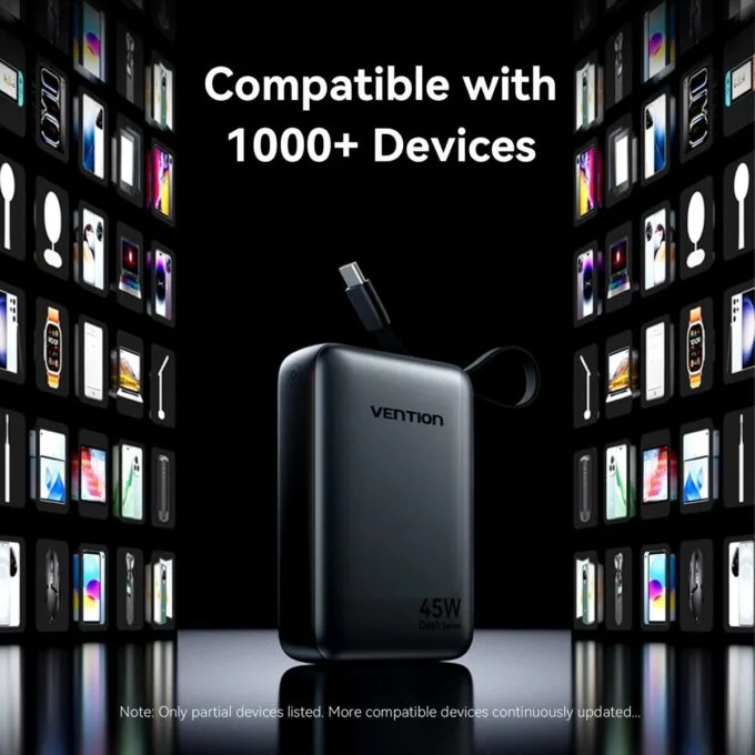 Vention Powerbank 20000mAh 45W 2xUSBC 1xUSBA + Built-in USBC Cable FHGH0-TY — image 10