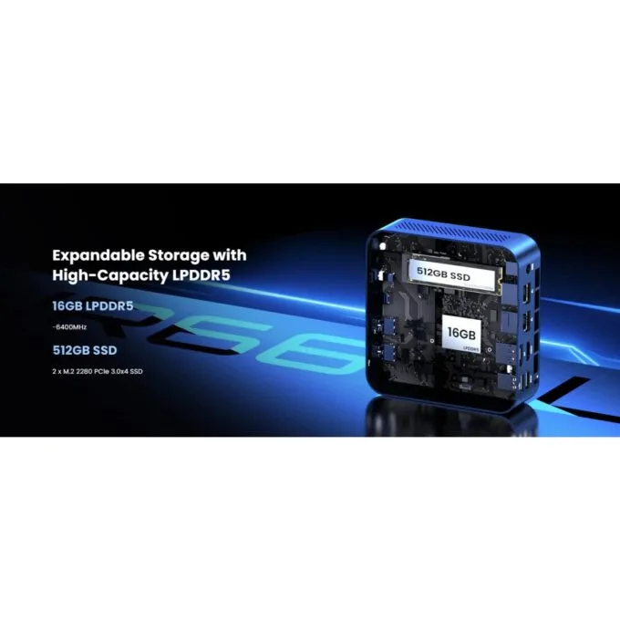 MINIX Mini PC Ryzen5 6600H 16GB DDR5 512GB SSD, 2.5GbE, HDMI/DP/USB-C, Win11 Pro NR660LP — image 10