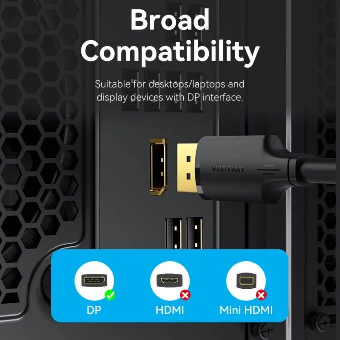 Vention DisplayPort Cable DP1.2 4K60Hz 1.0m HAKBF — image 9