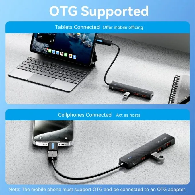 Vention IT HUB USB-A 3.2 4xA + USB-C Power Port CHOBB — image 7