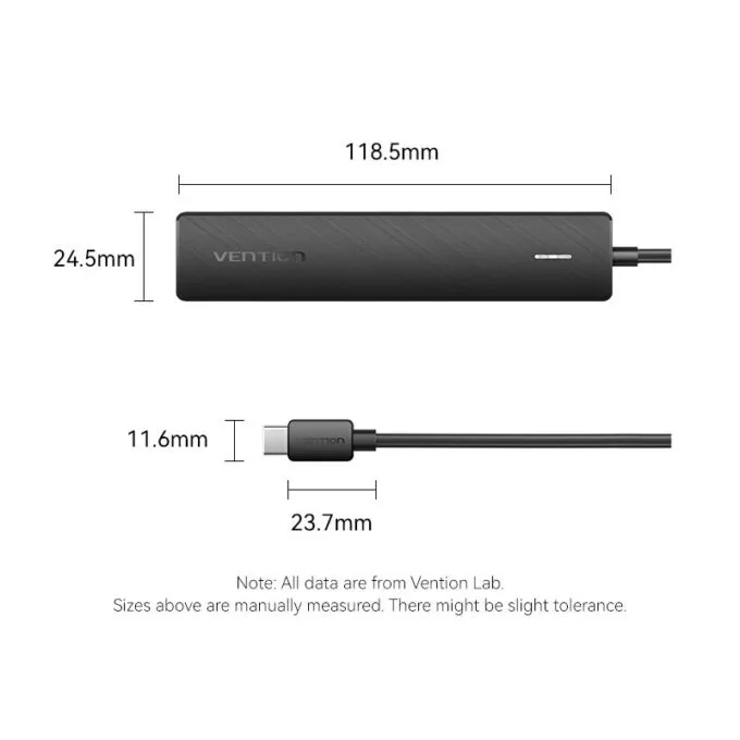Vention IT HUB USB-C 3.2 4xA + PD100W USB-C Port CKCBB — image 10