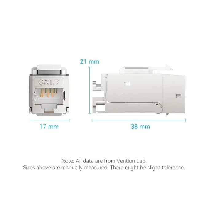 Vention NETWORK Keystone Jack CAT7 UTP Toolless Grey IRJH0 — image 11
