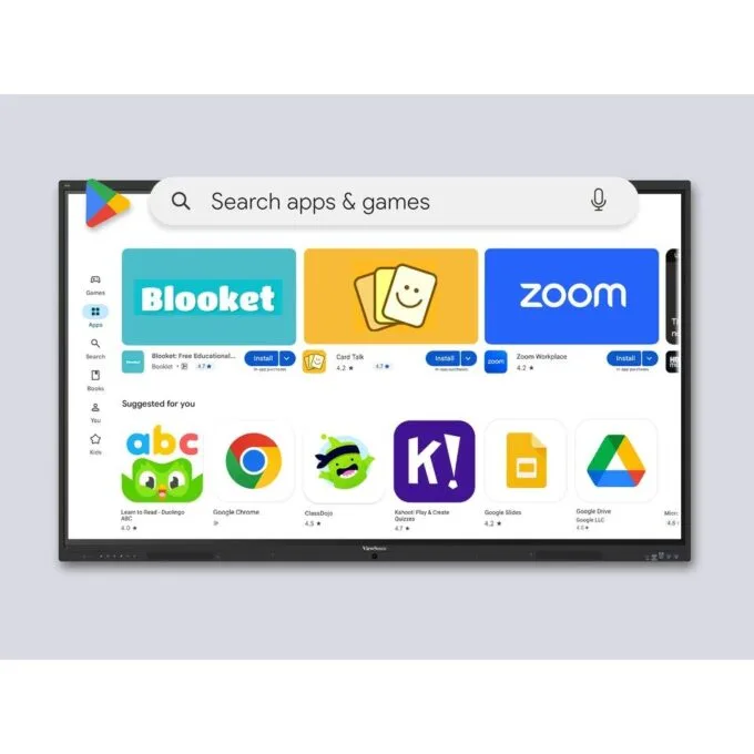 Viewsonic Viewboard Interactive Display Whiteboard 55" 4K Android EDLA 64-Point Touch 2.1 Speakers 8 Mic Array IFP5541-1-1C — image 9