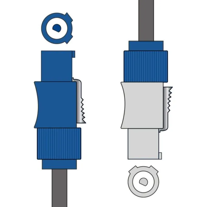Citronic Twist and Lock Light & Sound Daisy Chain Cable 3.0m 114.095UK — image 1