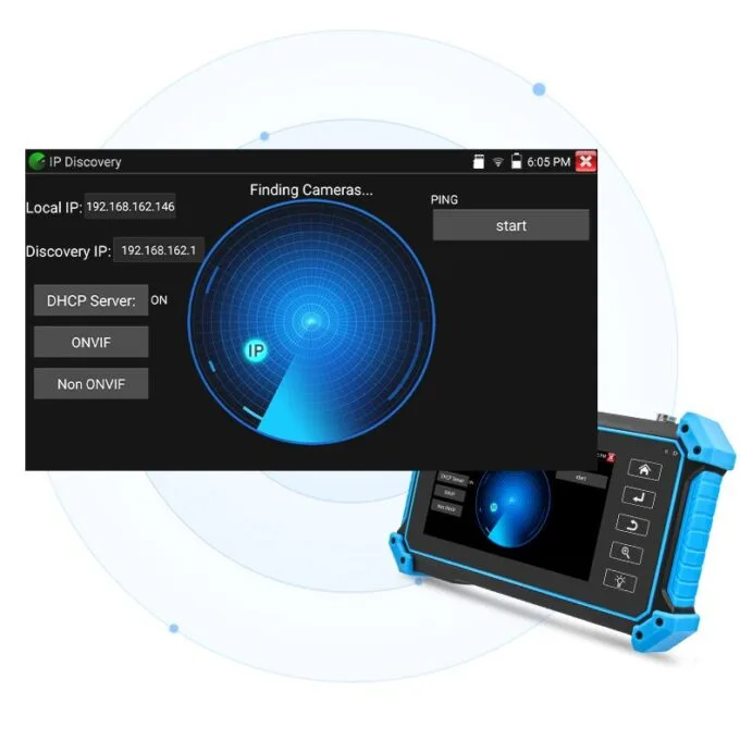 Noyafa CCTV & Network Tester with 5.4'' IPS Touchscreen, 4K Video Support, PoE Output & Cable Testing NF-IPC715 — image 11