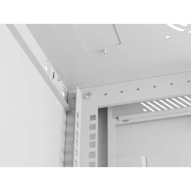 Lanberg Wall Rack 19'' with Perforated Door 9U 60cm Grey FLAT PACKED — image 11