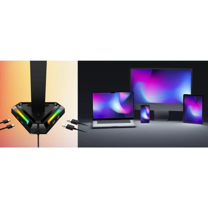Genius Gaming Headphone LED Stand with USB Hub GX-UH100 — image 11