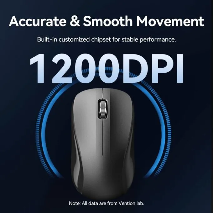 Vention Keyboard and Mouse Combo Wireless Silent Slim Full Size KTZB0-EN — image 15