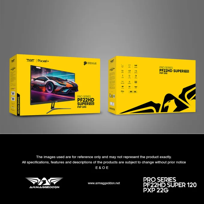 Armaggeddon Gaming Monitor 22'' FHD 120Hz 1ms PXP22G Black — image 9