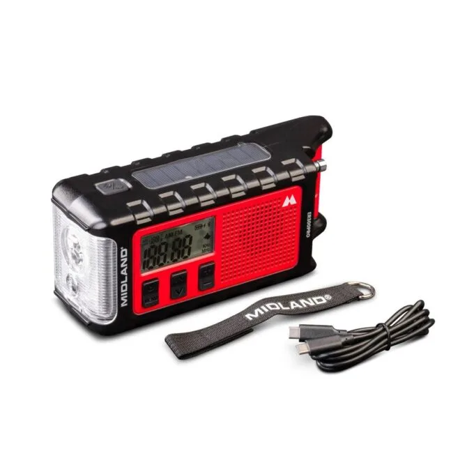 Midland Emergency Powerbank 10000mah Temp Sensor, BT, FM Radio, Dynamo & Solar Powered, 130 Lmn Flashlight ER300 PRO — image 11