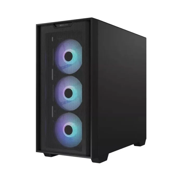 ASUS PC Case Gaming mATX Mesh Front Panel Tempered Glass Side Window 4x Pre-Installed ARGB Fans A21 PLUS Black — image 11