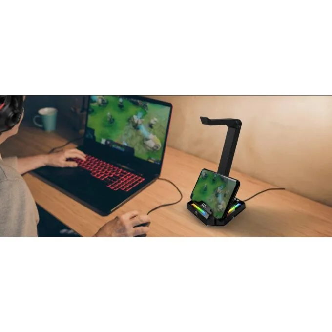 Genius Gaming Headphone LED Stand with USB Hub GX-UH100 — image 12