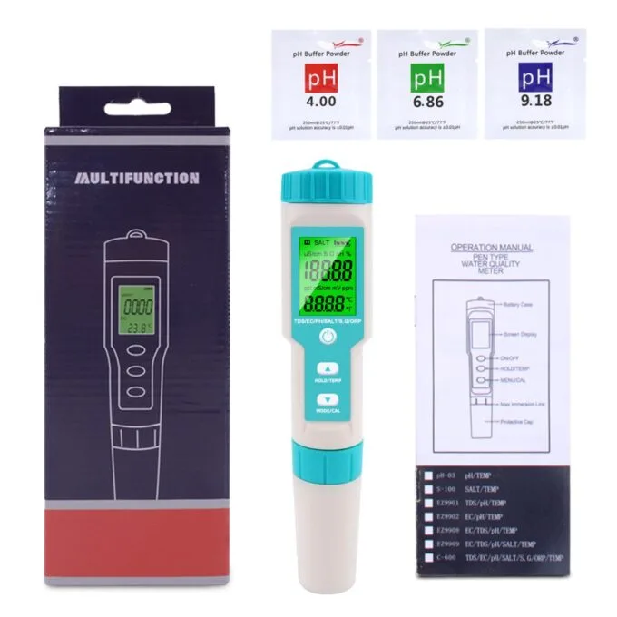 Noyafa Water Quality Tester with 7-in-1 Measurement (pH, TDS, EC, Salinity, S.G., ORP, Temperature), High-Precision Probe, IP67 NF-C600 — image 12