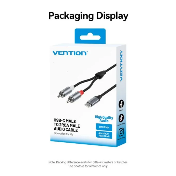 Vention AUDIO CONVERTER USB-C to 2RCA Male Cable 2.0m BIKHH — image 12