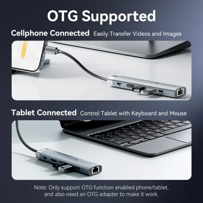 Vention HUB USB-C 1xUSB-C 3.2/2xUSB3.0/HDMI 4K60Hz/Gb/PD TGNHB — image 11