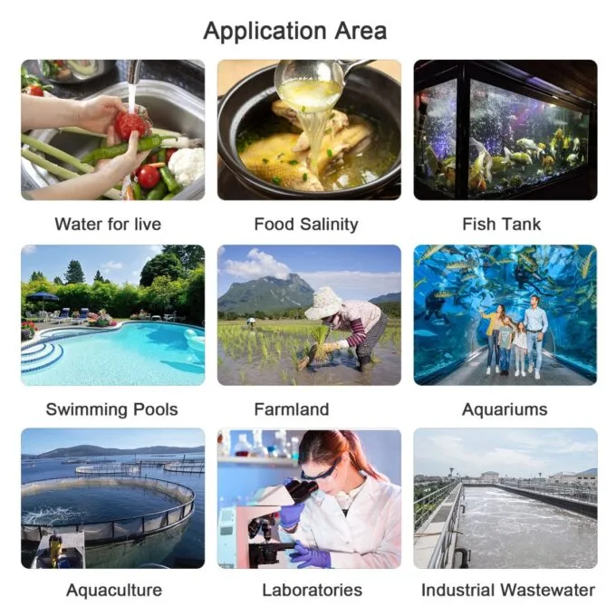 Noyafa Water Quality Tester with 7-in-1 Measurement (pH, TDS, EC, Salinity, S.G., ORP, Temperature), High-Precision Probe, IP67 NF-C600 — image 13