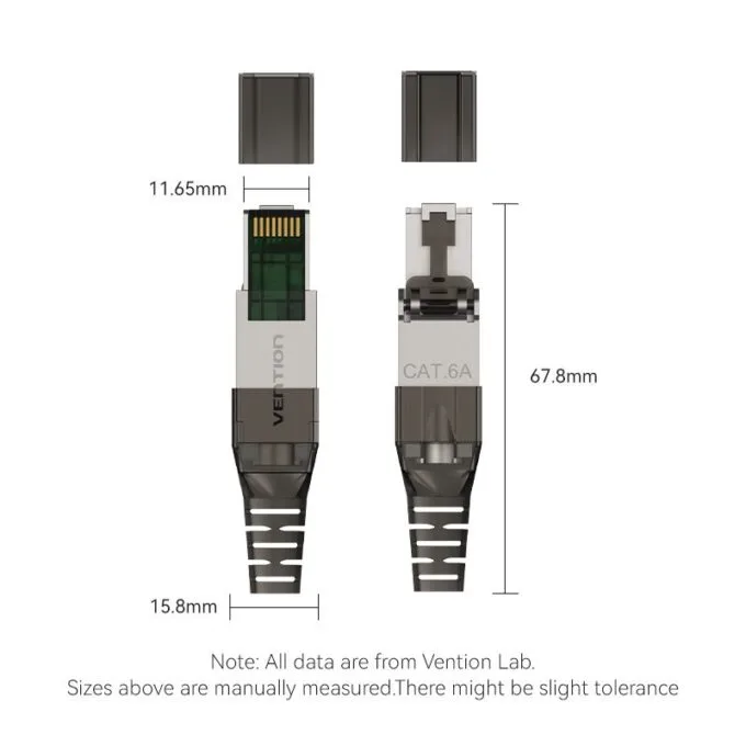 Vention NETWORK Connectors CAT6A FTP Toolless Plug with Boot IDIH0 (1pc) — image 13