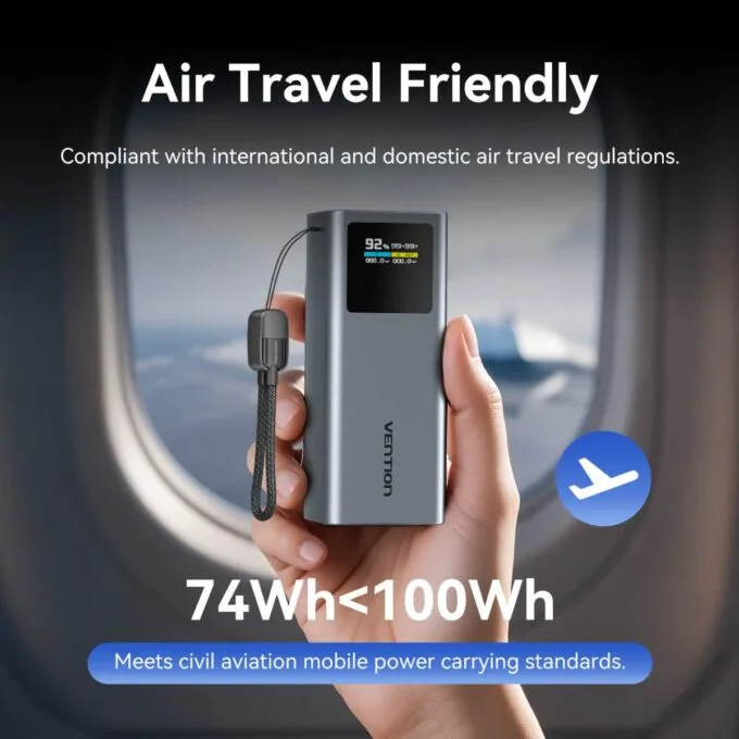 Vention MA Powerbank 20000mAh 100W 2xUSB-C 1xUSB-A TFT Display +100W Cable FKCH0 — image 15