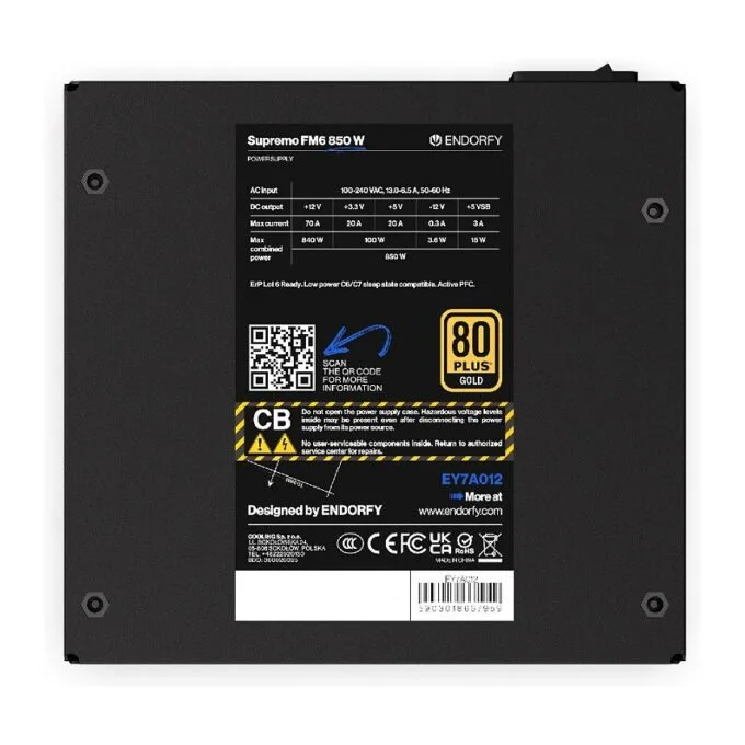 ENDORFY Supremo FM6 850 W power supply unit — image 8