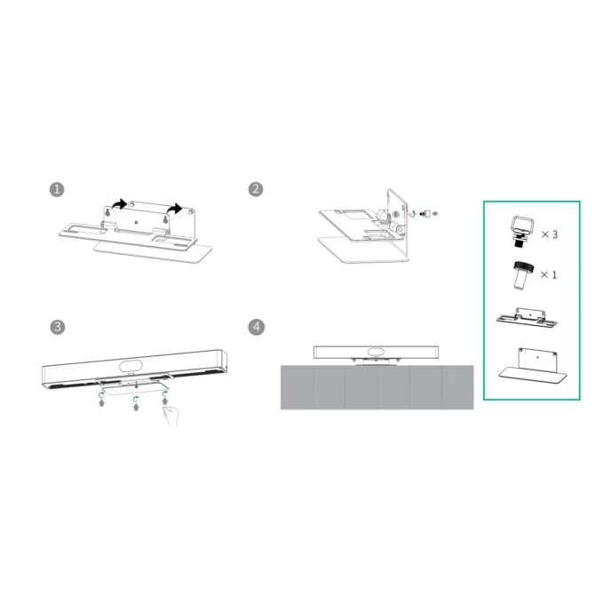 Yealink Bracket Mount Tabletop for MeetingBar A50 TabletopMount-02 — image 2