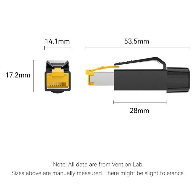Vention NETWORK Connectors CAT6A FTP Shock-Resistant Modular Plug IDOB0-10 (10-Pack) — image 16