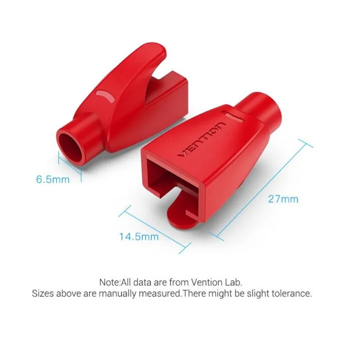 Vention NETWORK Connector Strain Relief Boots RJ45 Red 50-pack — image 5