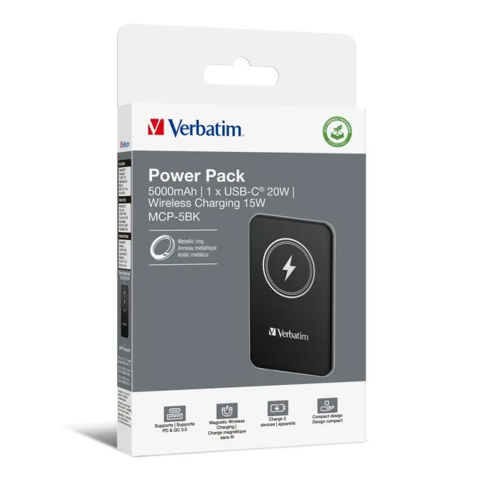 Verbatim Charge `n` Go 15W 5000mAh Wireless Magnetic czarny — image 5
