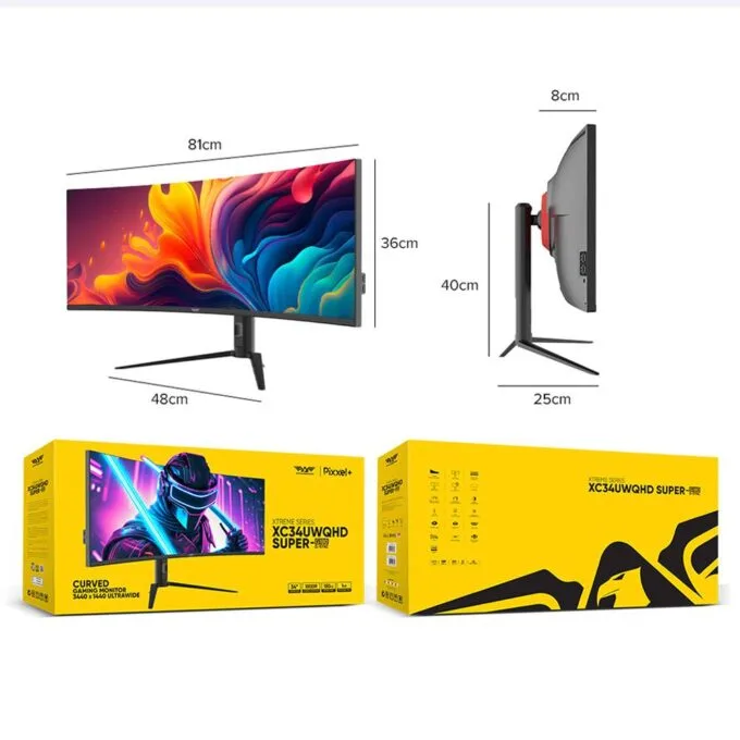 Armaggeddon Gaming Monitor 34'' Curved 1800R 3.5K 180Hz 1ms XC34UWQHD Super 180 Black — image 12
