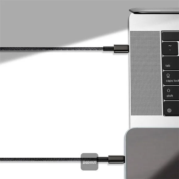 Baseus Cable Lightning to USB-A Tungsten Gold Series Braided 2.0m Black — image 7