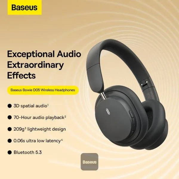 Baseus Wireless Headphones Bowie D05  Grey — image 2