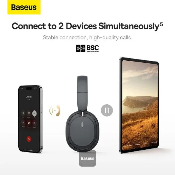 Baseus Wireless Headphones Bowie D05  Grey — image 14