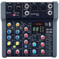 Citronic CMA-6 4 Channel Compact Mixer with DSP USB Play-Record BT & PC Connectivity 170.862UK