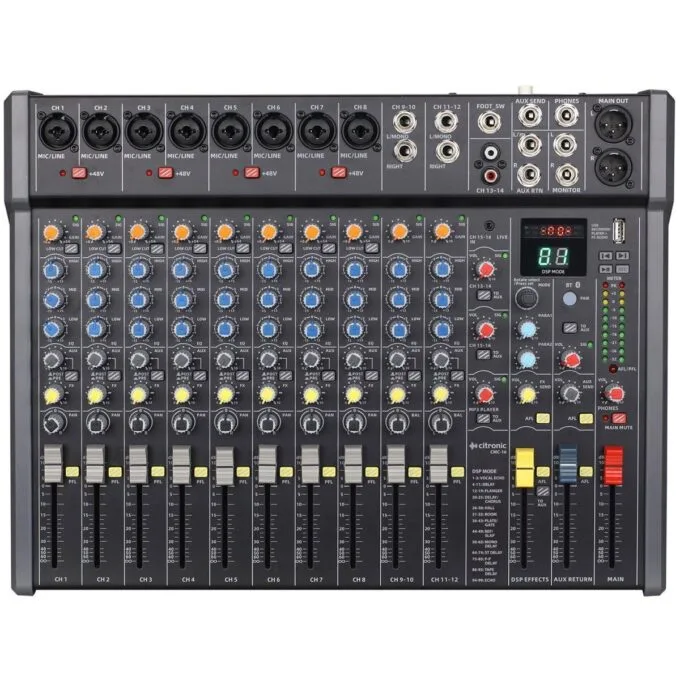Citronic CMC-16 16ch Mixer Console with DSP USB Play-Record BT & PC Connectivity 170.942UK — image 1