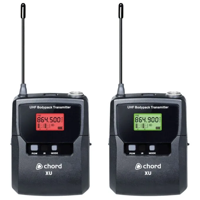 Chord XU2-B Wireless UHF System 2x Beltpacks 171.015UK — image 4