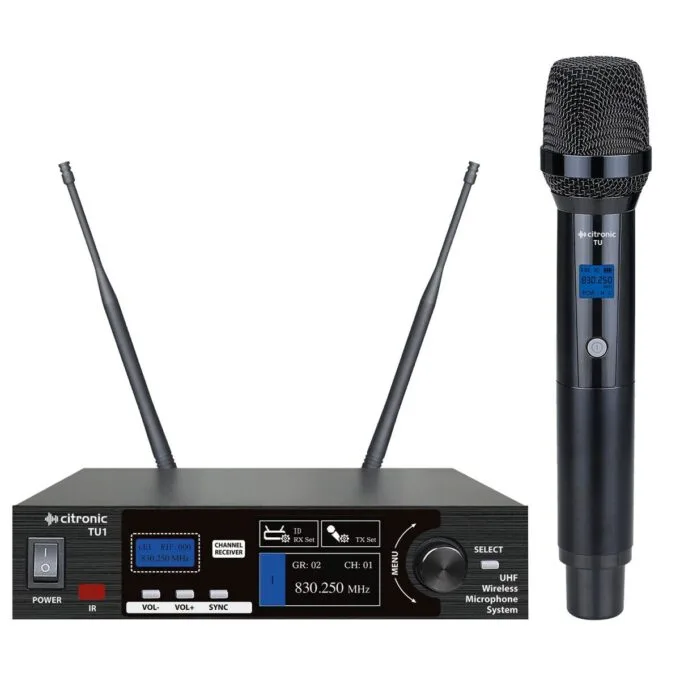 Citronic TU1-H True Diversity Multi-UHF Single Handheld Wireless Microphone 171.031UK — image 1