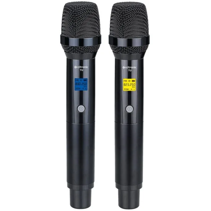 Citronic TU2-H True Diversity Multi-UHF Dual Handheld Wireless Microphones 171.033UK — image 2