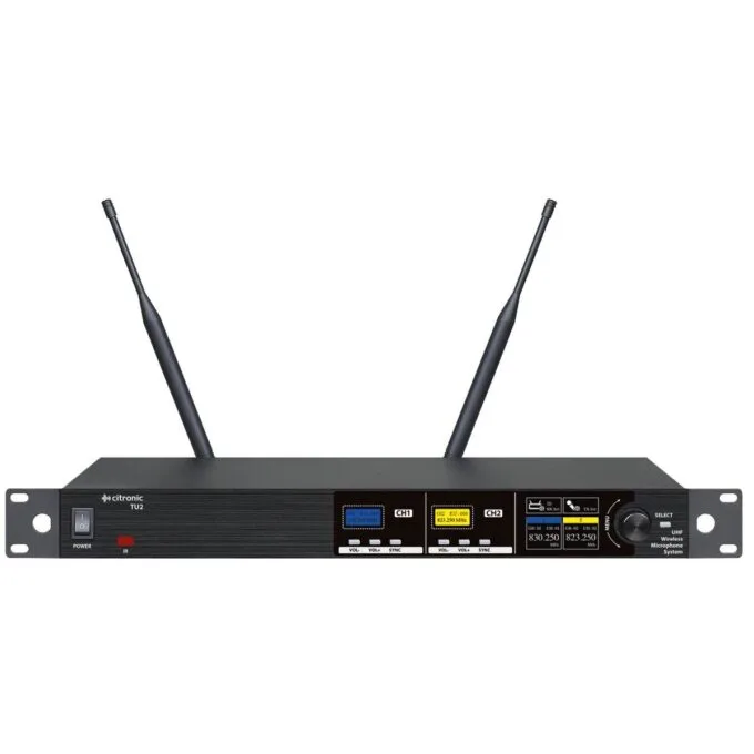 Citronic TU2-H True Diversity Multi-UHF Dual Handheld Wireless Microphones 171.033UK — image 3