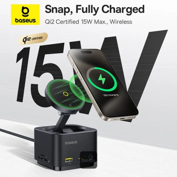 Baseus 7-in-1 USB Hub MagPro 15W 4K HDMI 2xUSB-A 1xUSB-C Card Reader PD100W — image 2