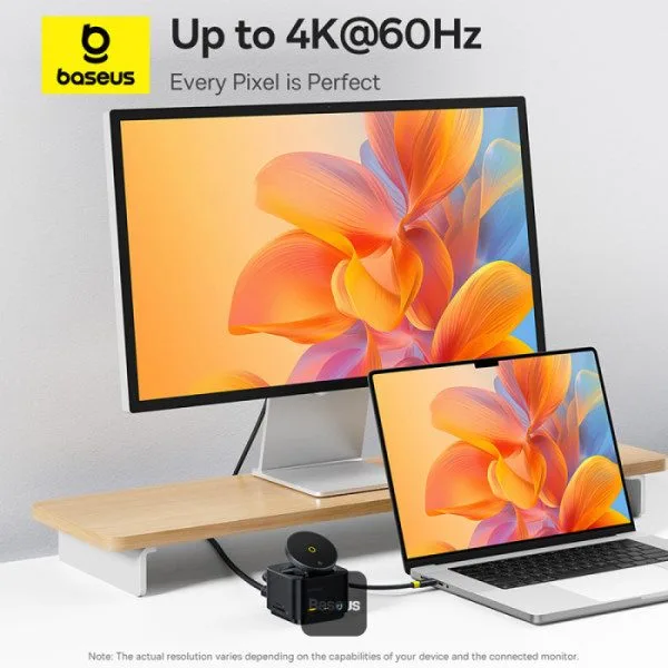 Baseus 7-in-1 USB Hub MagPro 15W 4K HDMI 2xUSB-A 1xUSB-C Card Reader PD100W — image 4