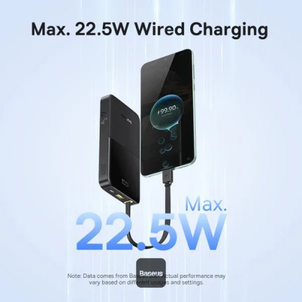 Baseus Powerbank 22.5W 10000mAh + Display EnerFill FC51 Bipow2 Pro Black — image 4