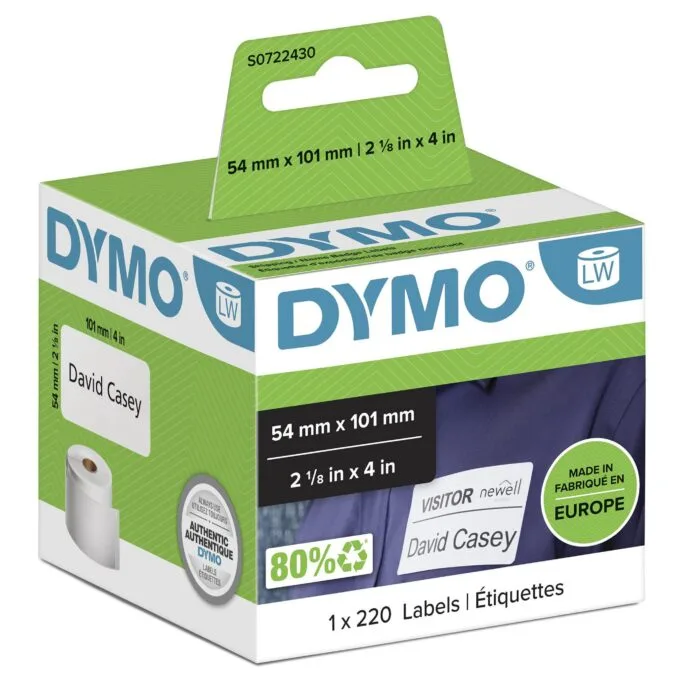 DYMO LW - Shipping / Name Badge Labels - 54 x 101 mm - S0722430 — image 2