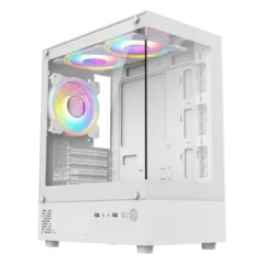 Armaggeddon Gaming Case M-ATX AQUARON DUPLEX 2 CHROMA White (3x Chroma Fans)