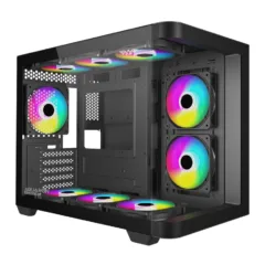 Armaggeddon Gaming Case ATX AQUARON X-Curve GiGa 10 E X10 With 10x ARGB Fans Black