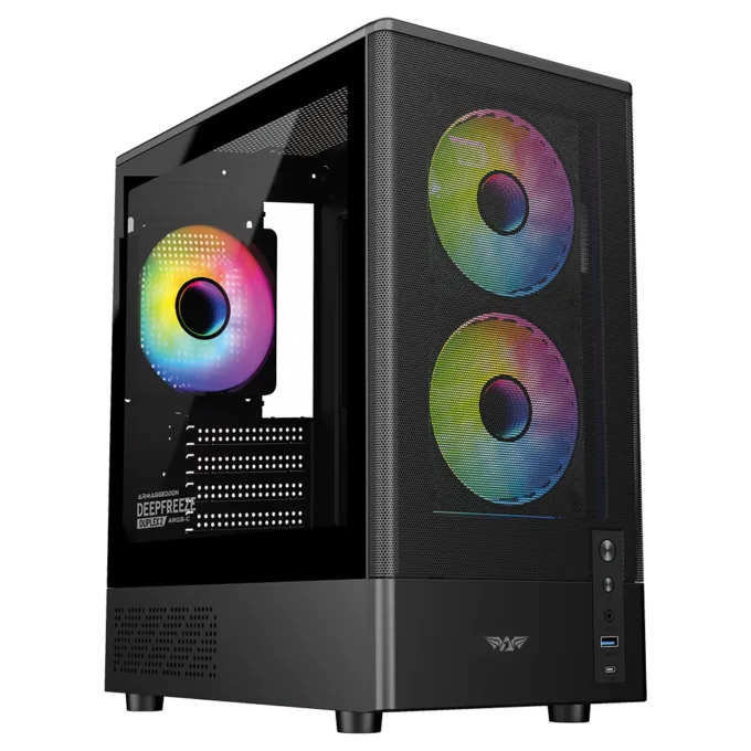 Armaggeddon Gaming Case M-ATX DEEPFREEZE DUPLEX 2 Black 3x ARGB Fans — image 1