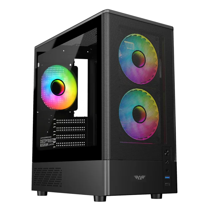 Armaggeddon Gaming Case M-ATX DEEPFREEZE DUPLEX 2 CHROMA Black (3x Chroma Fans) — image 1